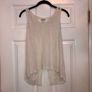 Mossimo XS Off White Open Back Tank